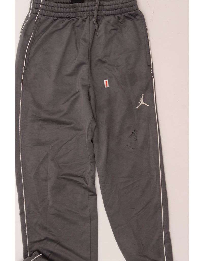 JORDAN Boys Tracksuit Trousers 10-11 Years Medium Grey Polyester Vintage Jordan and Second-Hand Jordan from Messina Hembry 