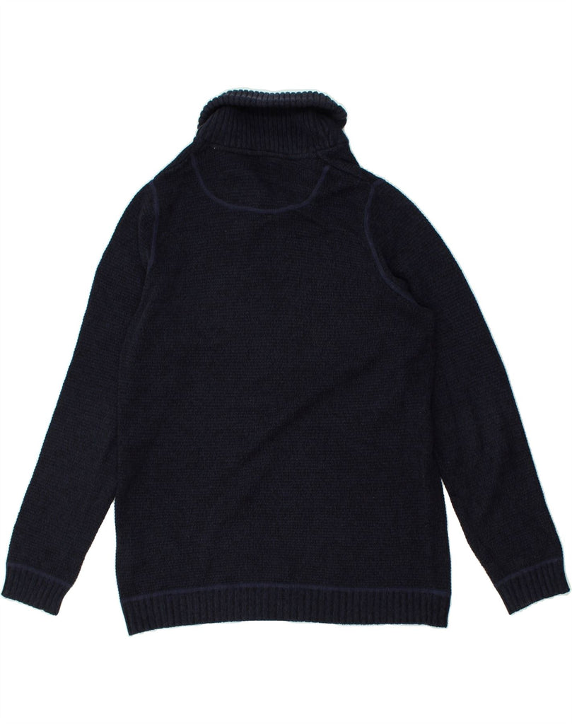 JACK & JONES Mens Shawl Neck Jumper Sweater Large Navy Blue Cotton | Vintage Jack & Jones | Thrift | Second-Hand Jack & Jones | Used Clothing | Messina Hembry 