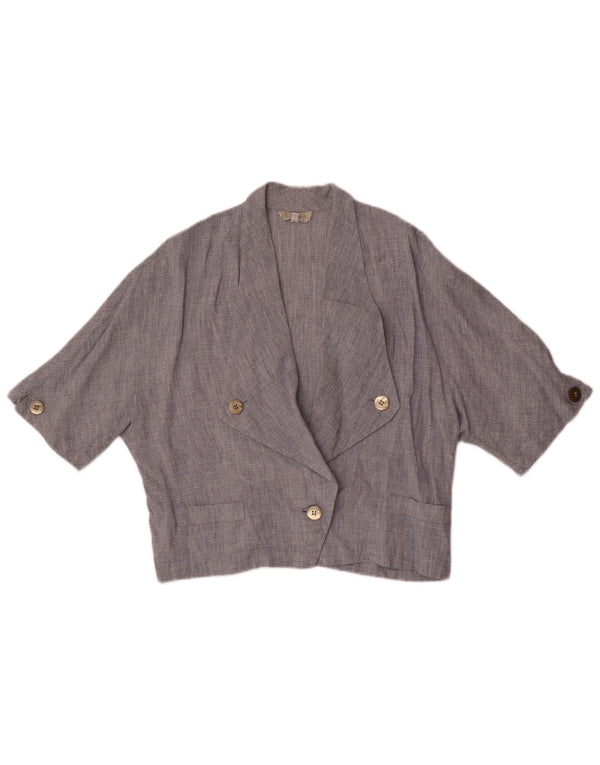 Vintage Womens Oversized 1 Button Blazer Jacket IT 44 Medium Navy Blue