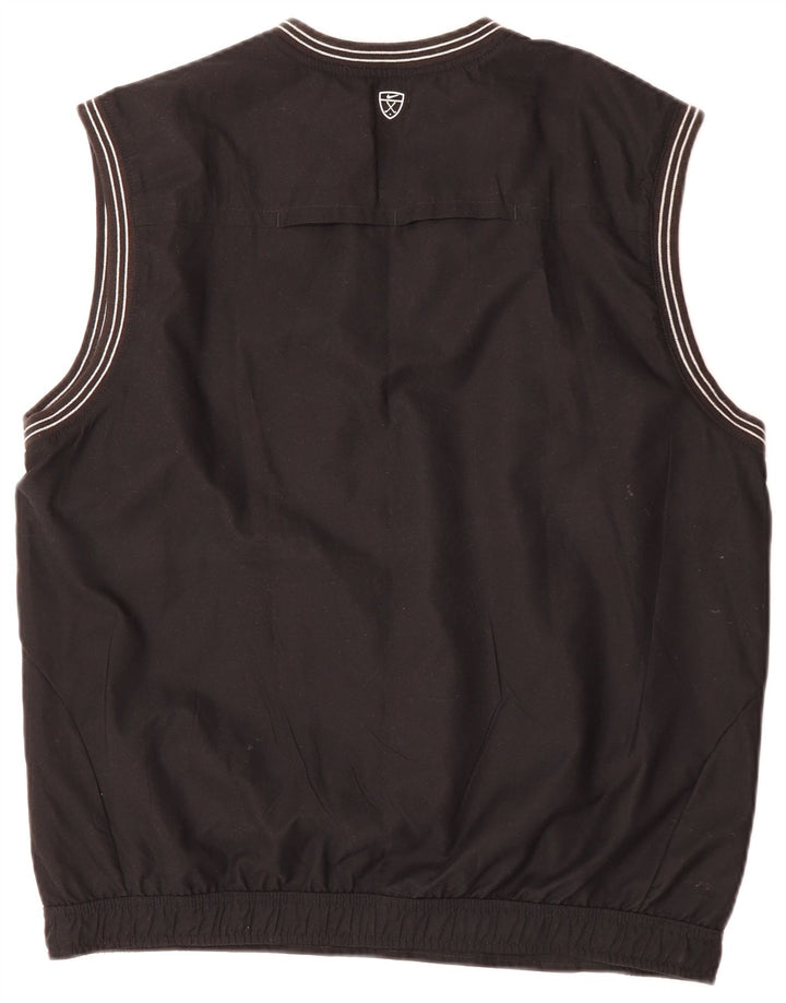 Nike Mens Sleeveless Pullover Tracksuit Top UK 42/44 Large Black Polyester