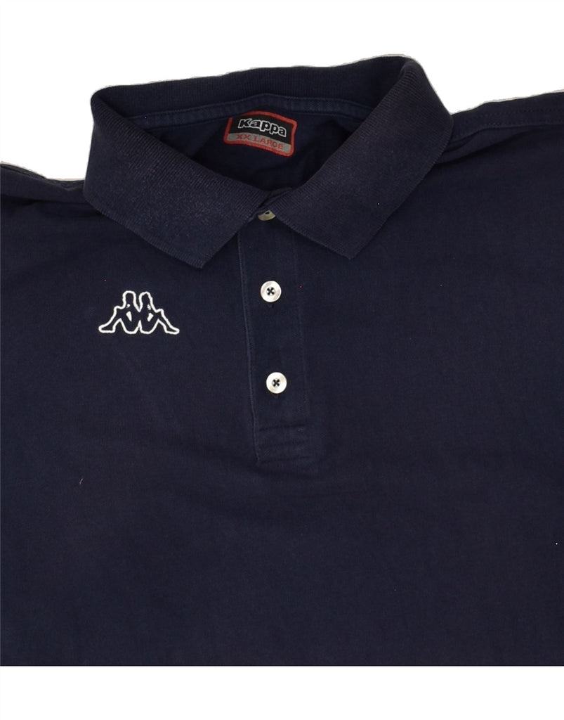 KAPPA Mens Polo Shirt 2XL Navy Blue Cotton | Vintage Kappa | Thrift | Second-Hand Kappa | Used Clothing | Messina Hembry 