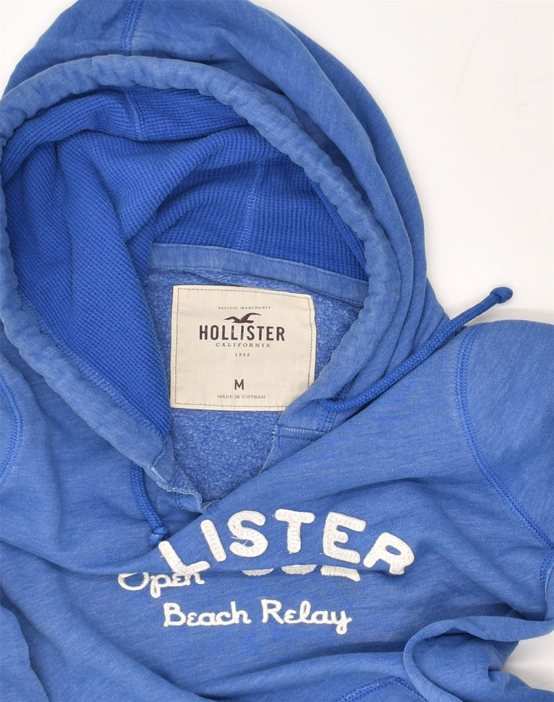 HOLLISTER Womens Graphic Hoodie Jumper UK 14 Medium Blue | Vintage Hollister | Thrift | Second-Hand Hollister | Used Clothing | Messina Hembry 