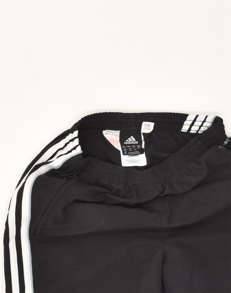 ADIDAS Boys Tracksuit Trousers 11-12 Years Black Polyester | Vintage Adidas | Thrift | Second-Hand Adidas | Used Clothing | Messina Hembry 