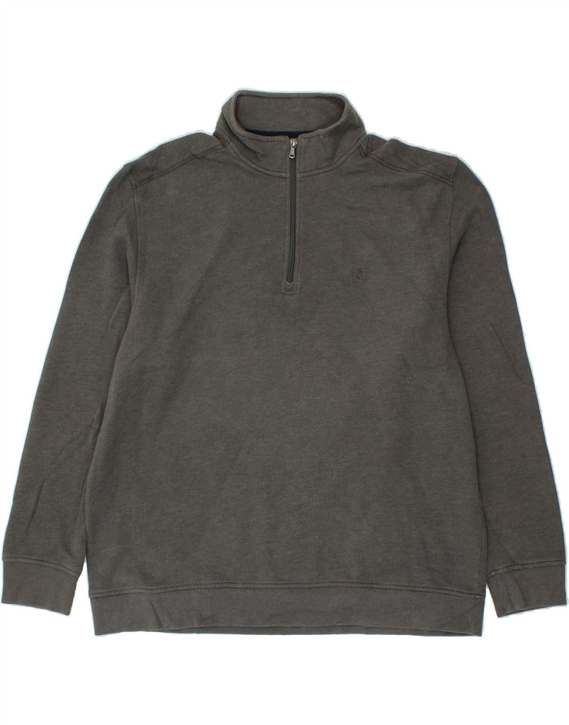 IZOD Mens Salt Water Sweatshirt Jumper 2XL Grey Cotton Vintage Izod and Second-Hand Izod from Messina Hembry 