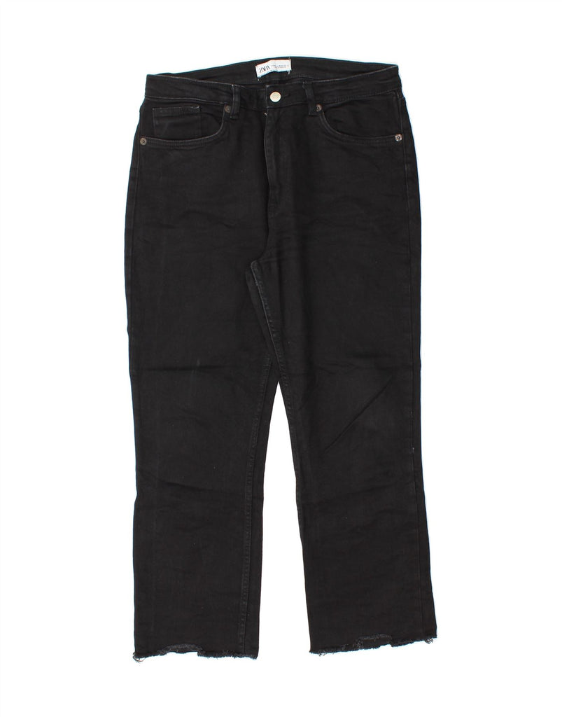 ZARA Womens Cropped Jeans EU 42 Large W32 L24 Black Vintage Zara and Second-Hand Zara from Messina Hembry 