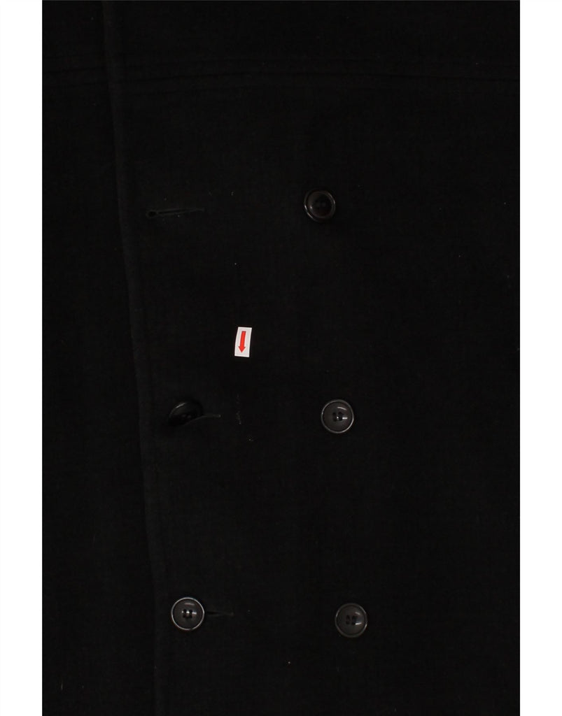 VINTAGE Mens Pea Coat UK 42 XL Black Vintage Vintage and Second-Hand Vintage from Messina Hembry 