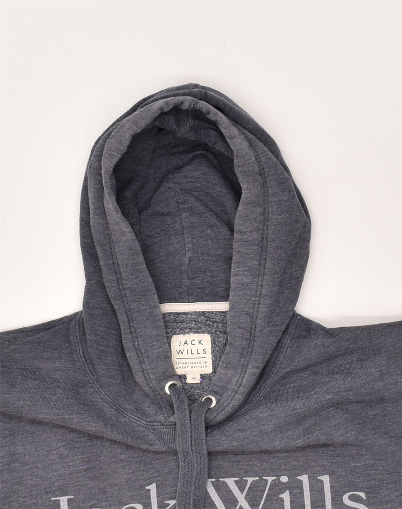 JACK WILLS Mens Graphic Hoodie Jumper XS Grey Cotton | Vintage Jack Wills | Thrift | Second-Hand Jack Wills | Used Clothing | Messina Hembry 