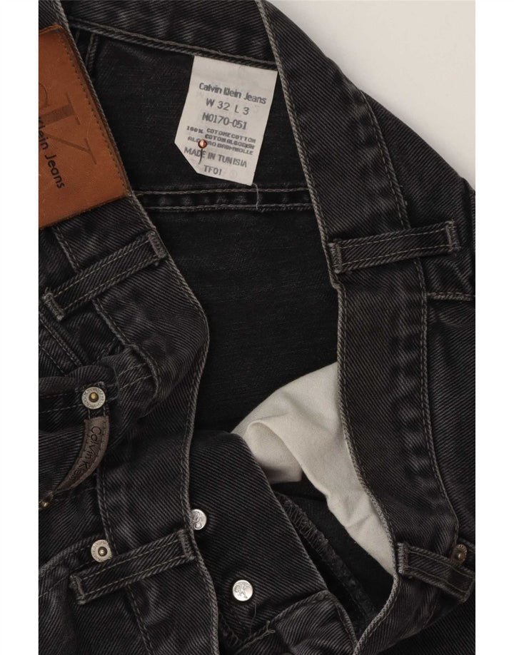 Calvin Klein Mens Tapered Jeans W32 L31 Black Cotton