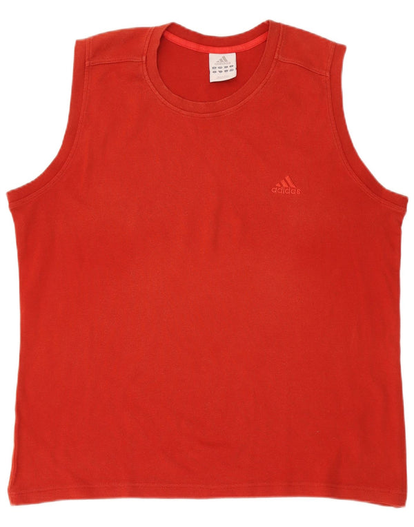 Adidas Mens Vest Top UK 46/48 XL Red Cotton