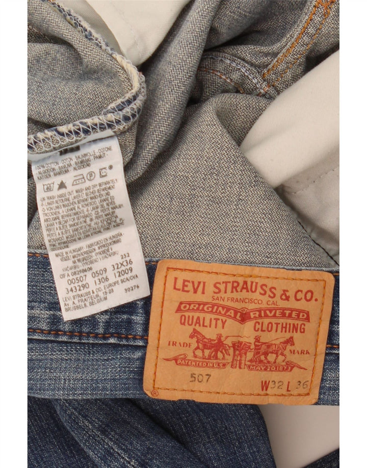 Levi's Mens 507 Bootcut Jeans W32 L31 Blue Cotton