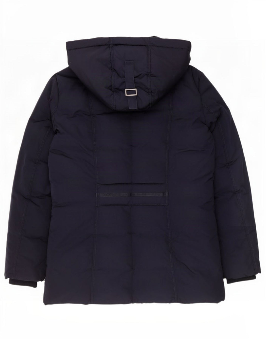 Monsoon Womens Hooded Padded Jacket UK 14 Medium Navy Blue Polyester