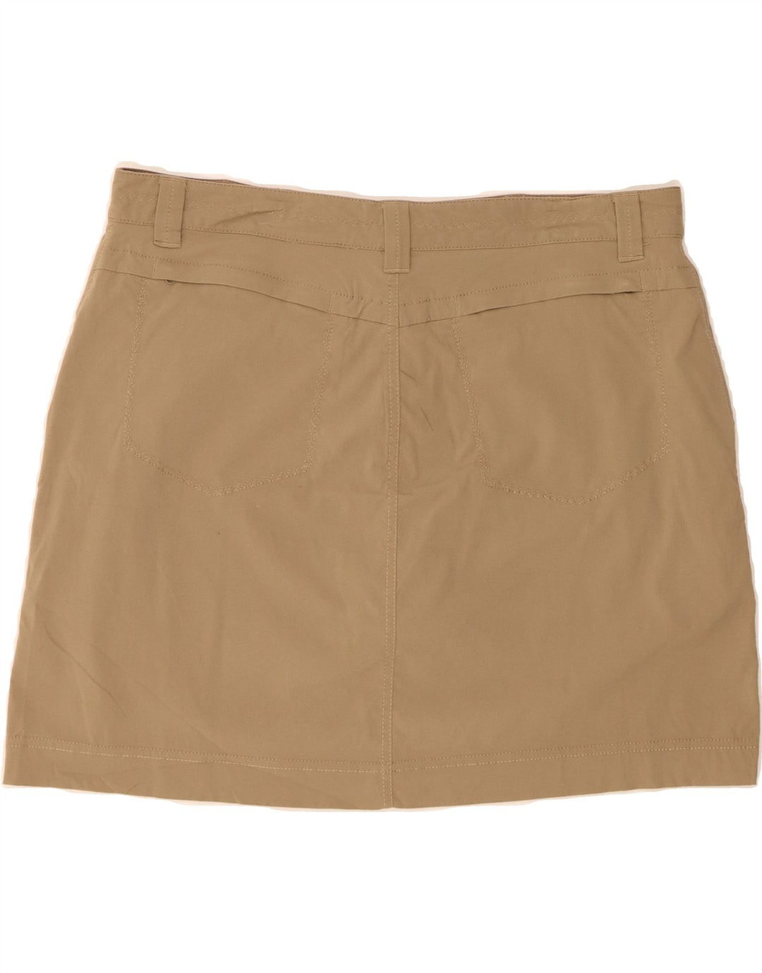 EDDIE BAUER Womens A-Line Skirt US 12 Large W36  Khaki Nylon Vintage Eddie Bauer and Second-Hand Eddie Bauer from Messina Hembry 