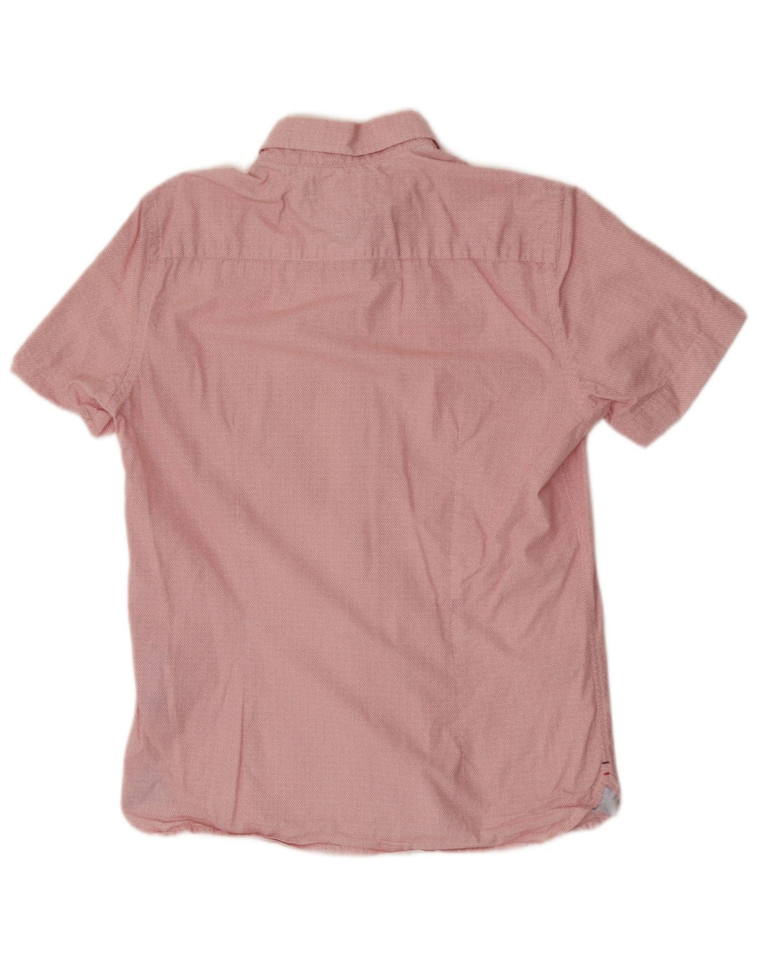 Tommy Hilfiger Mens Short Sleeve Slim Fit Shirt Medium Red Spotted Cotton