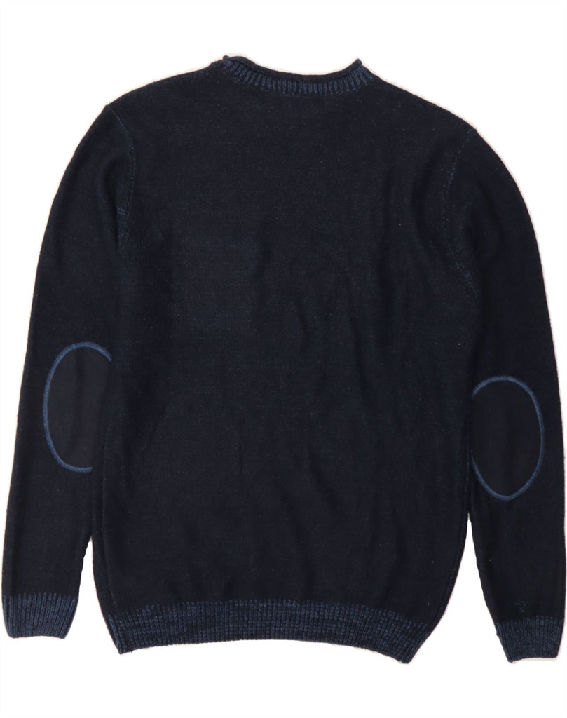 AVIREX Mens Crew Neck Jumper Sweater Large Navy Blue Acrylic Vintage Avirex and Second-Hand Avirex from Messina Hembry 