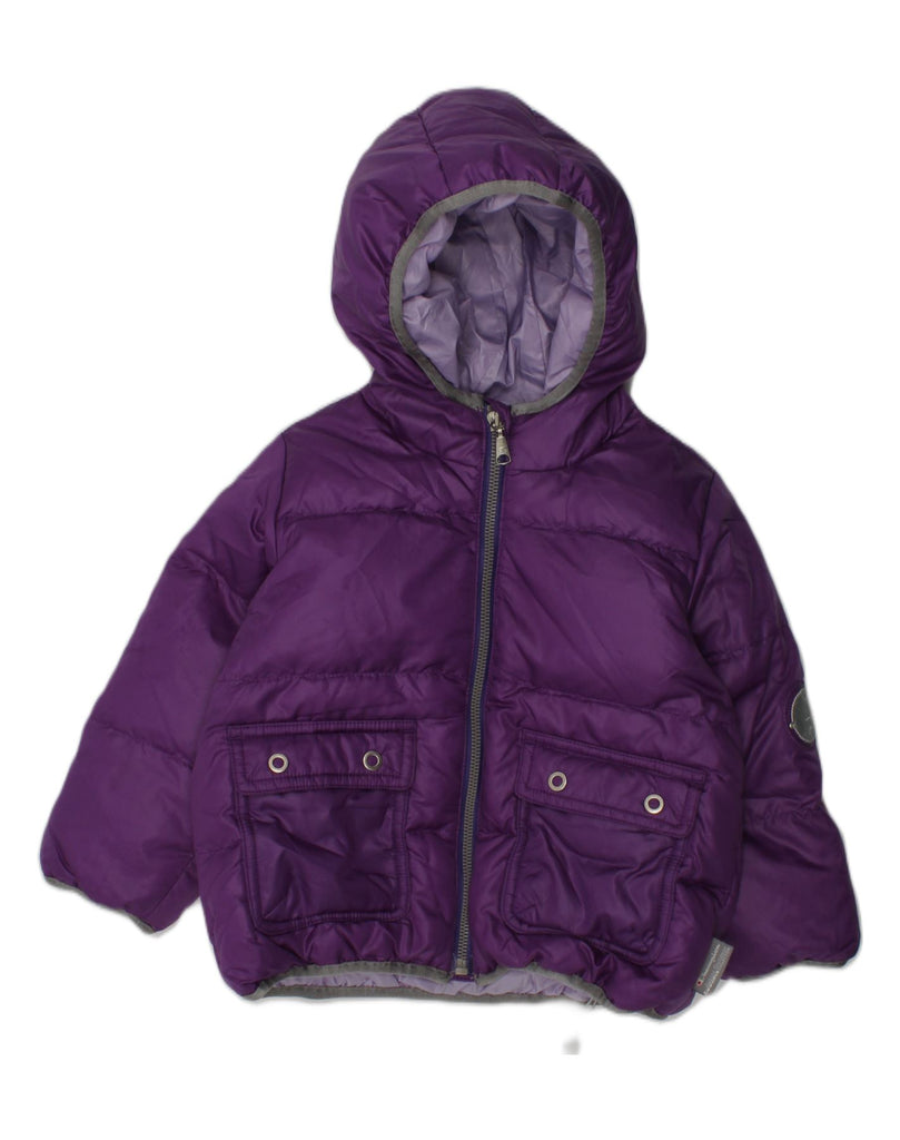 CHAMPION Baby Girls Hooded Padded Coat 12-18 Months Medium Purple Nylon | Vintage Champion | Thrift | Second-Hand Champion | Used Clothing | Messina Hembry 