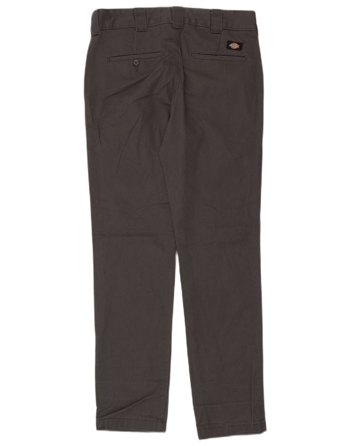 Dickies Mens Slim Fit Chino Trousers W30 L32 Grey Polyester