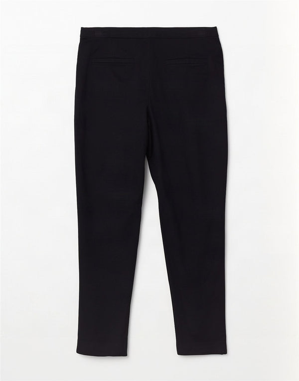 John Lewis Womens Slim Cropped Trousers UK 12 Medium W30 L25 Navy Blue