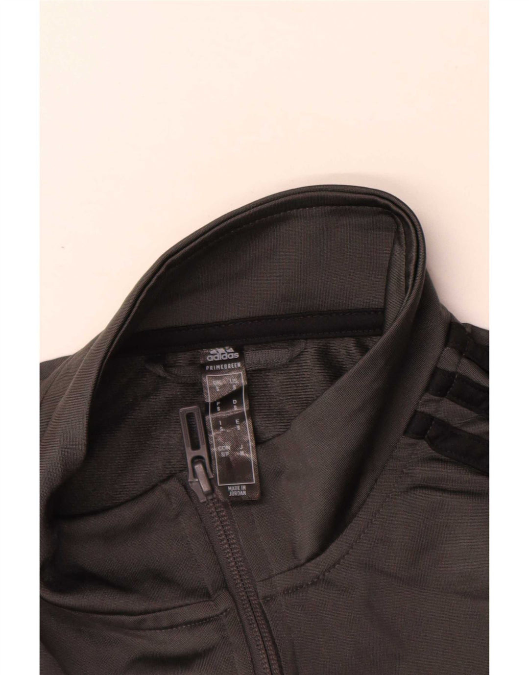 Adidas Mens Tracksuit Top Jacket Small Grey Polyester
