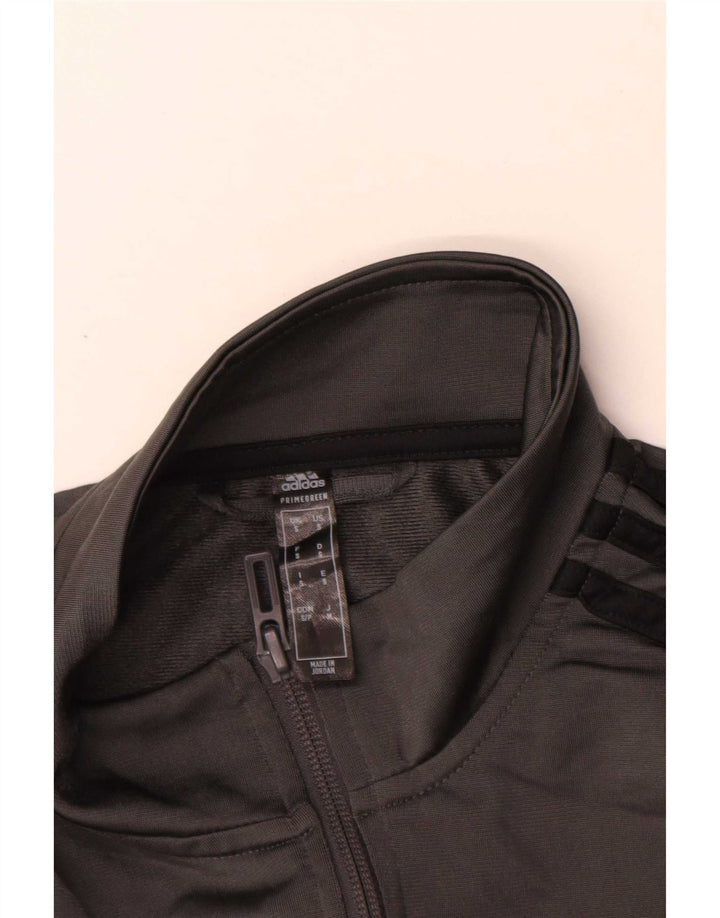 Adidas Mens Tracksuit Top Jacket Small Grey Polyester