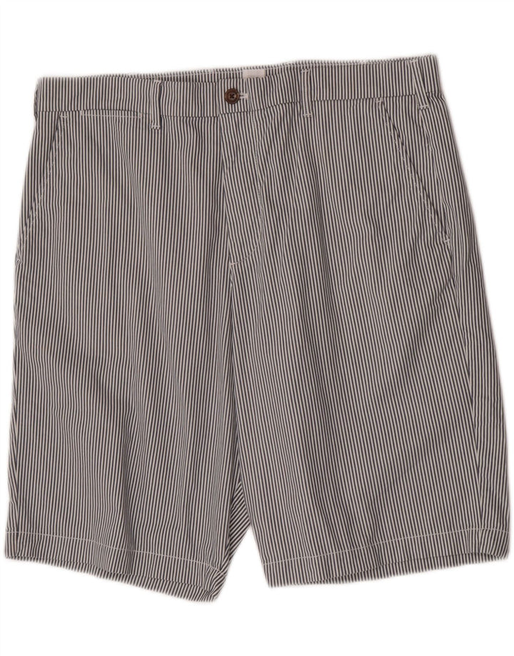 Gap Mens Chino Shorts W36 Large Blue Striped Cotton