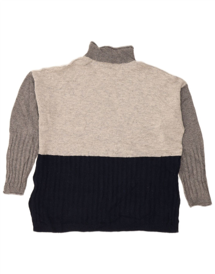 Marks & Spencer Womens Turtle Neck Jumper Sweater UK 14 Medium Navy Blue