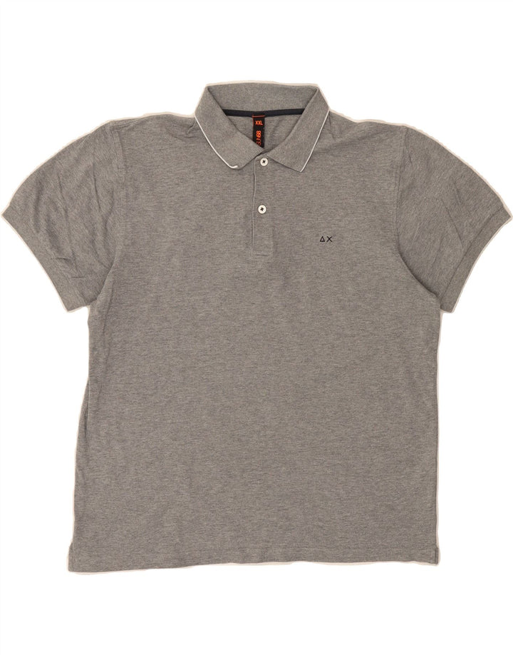 SUN68 Boys Polo Shirt 13-14 Years 2XL  Grey Cotton Vintage Sun68 and Second-Hand Sun68 from Messina Hembry 