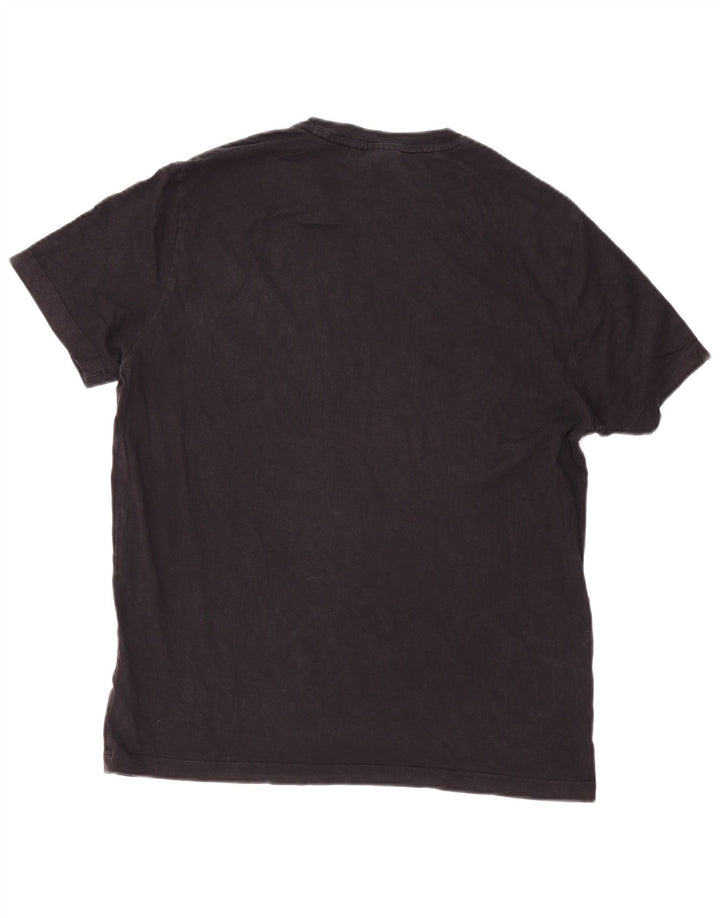 Champion Mens Graphic T-Shirt Top Large Black Cotton