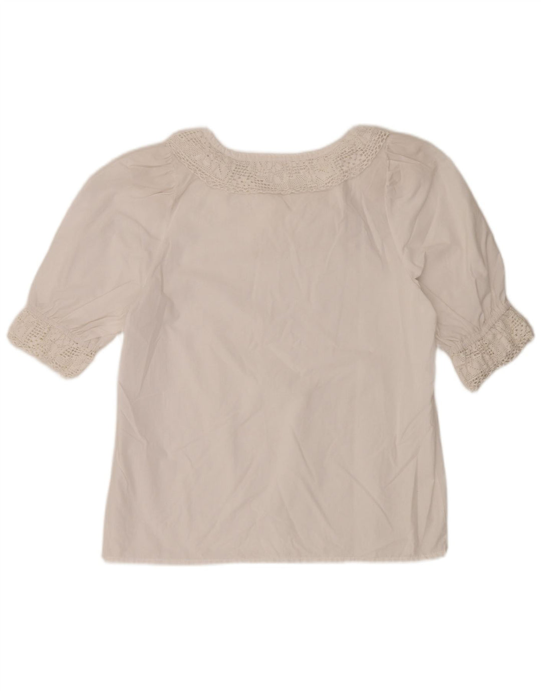 Vintage Womens 3/4 Sleeve Blouse Top EU 40 Medium White