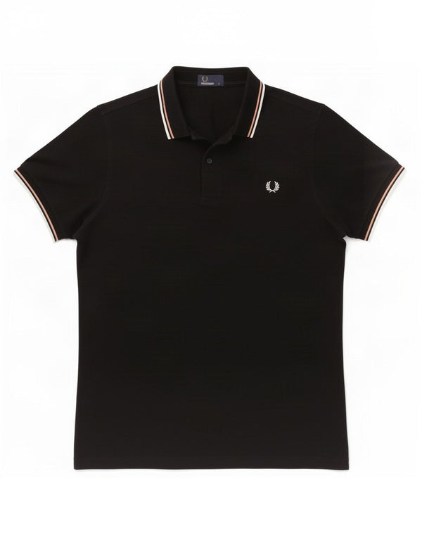 Fred Perry Mens Polo Shirt Medium Navy Blue Cotton