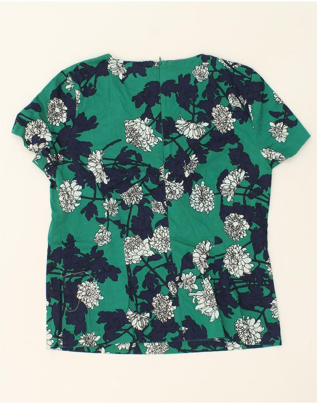 OASIS Womens Blouse Top UK 10 Small  Green Floral Cotton Vintage Oasis and Second-Hand Oasis from Messina Hembry 