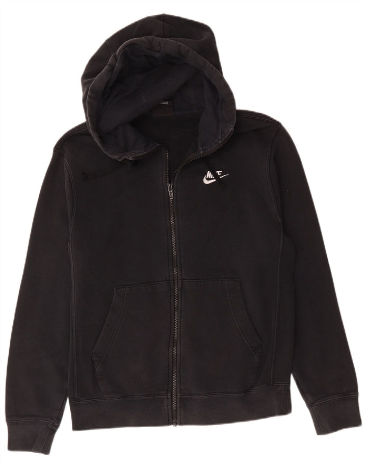 Nike Mens Zip Hoodie Sweater Small Black Cotton