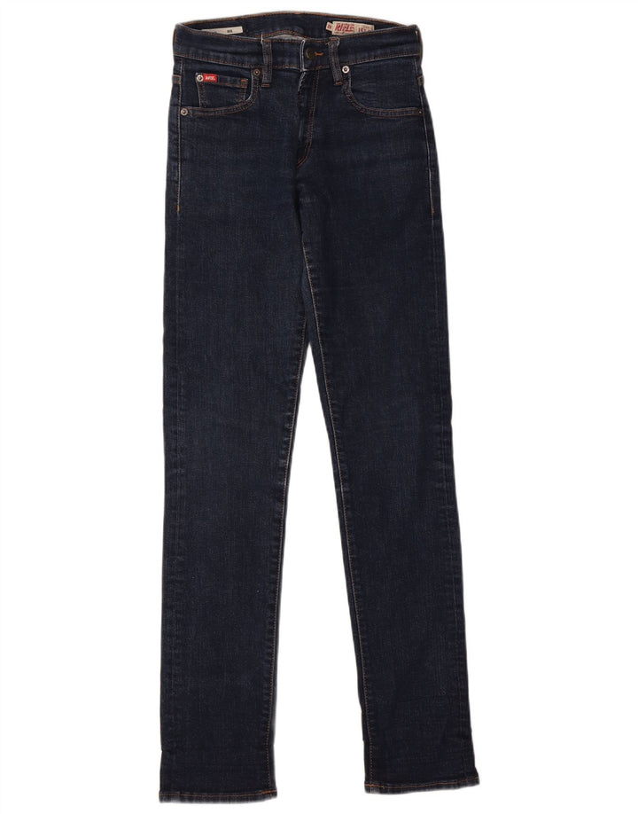 Rifle Womens Slim Jeans W28 L32 Navy Blue Cotton