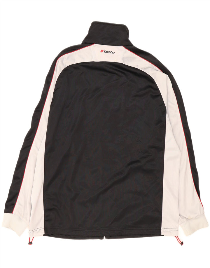 Lotto Mens Tracksuit Top Jacket XL Black Colourblock Polyester