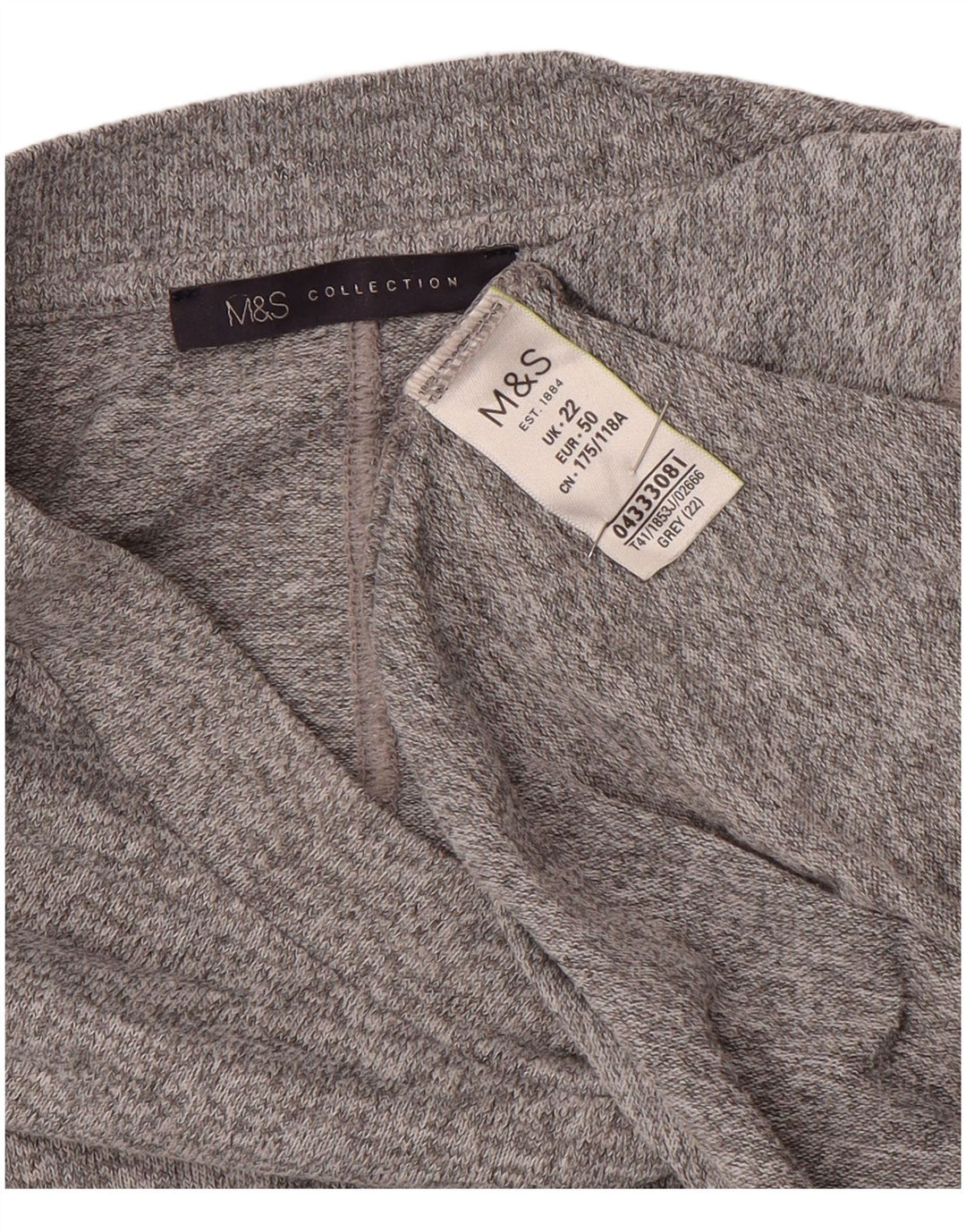 Marks & Spencer Womens Boat Neck Jumper Sweater UK 22 3XL Grey Flecked