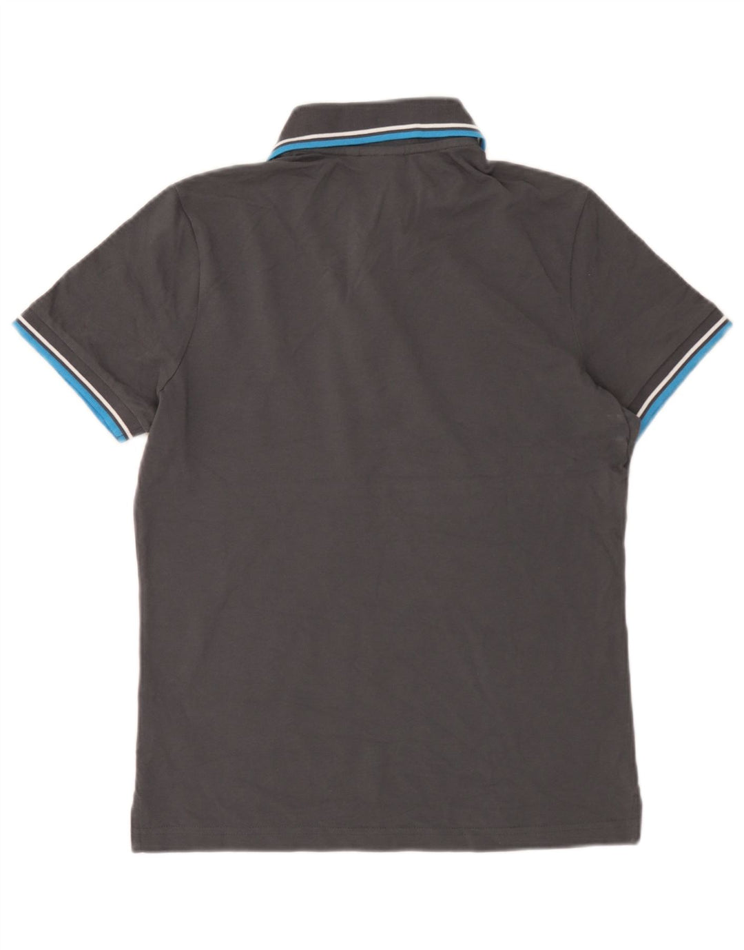 Diadora Mens Polo Shirt Small Grey Striped Cotton