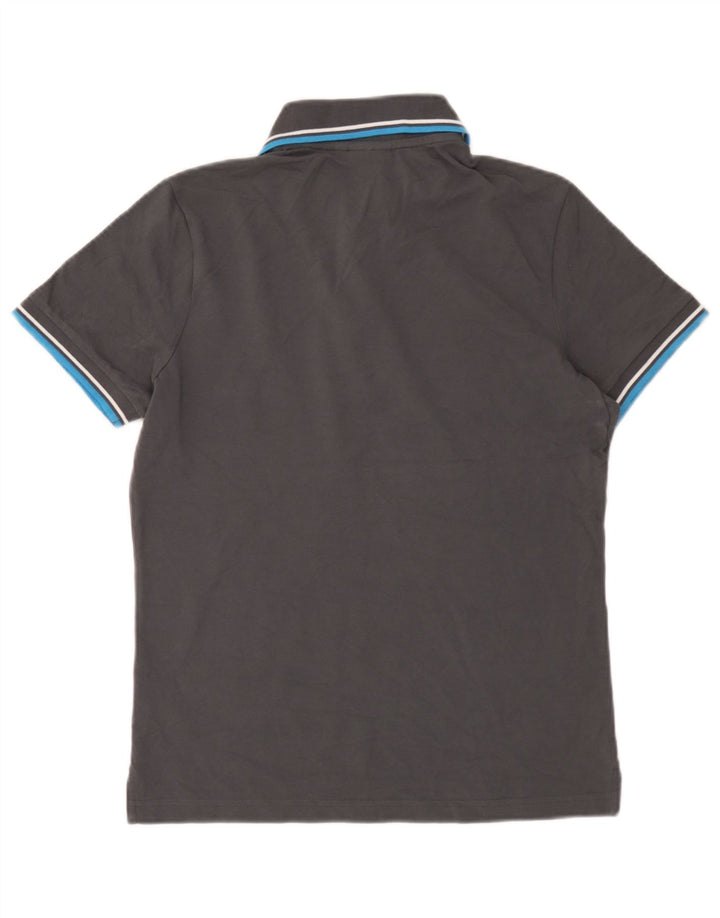 Diadora Mens Polo Shirt Small Grey Striped Cotton