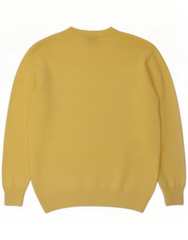 Trussardi Mens Crew Neck Jumper Sweater XL Yellow