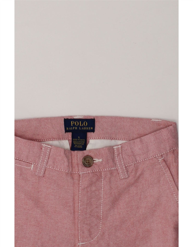 POLO RALPH LAUREN Girls Chino Shorts 4-5 Years W22  Pink Cotton | Vintage Polo Ralph Lauren | Thrift | Second-Hand Polo Ralph Lauren | Used Clothing | Messina Hembry 