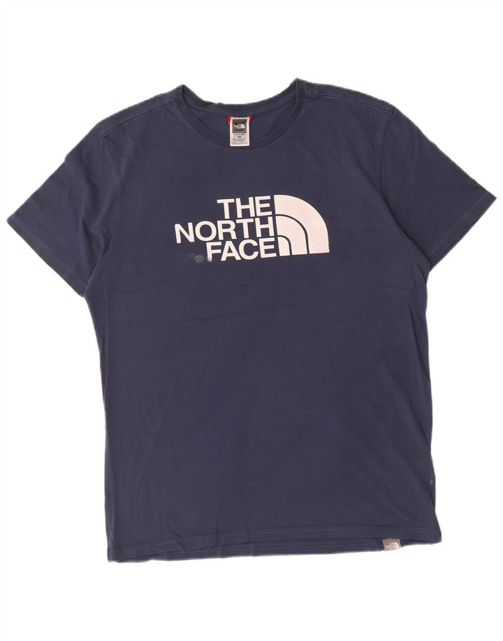 The North Face Mens Graphic T-Shirt Top Medium Navy Blue Cotton