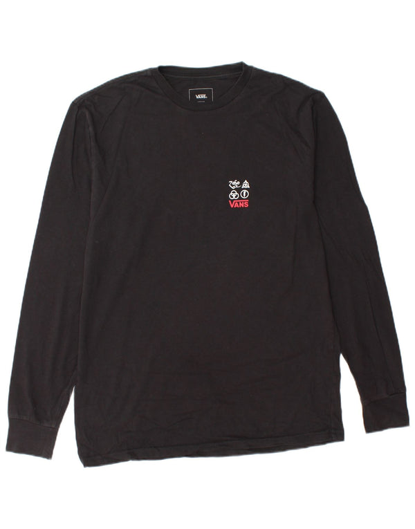 VANS Mens Classic Fit Graphic Top Long Sleeve Medium Black Cotton