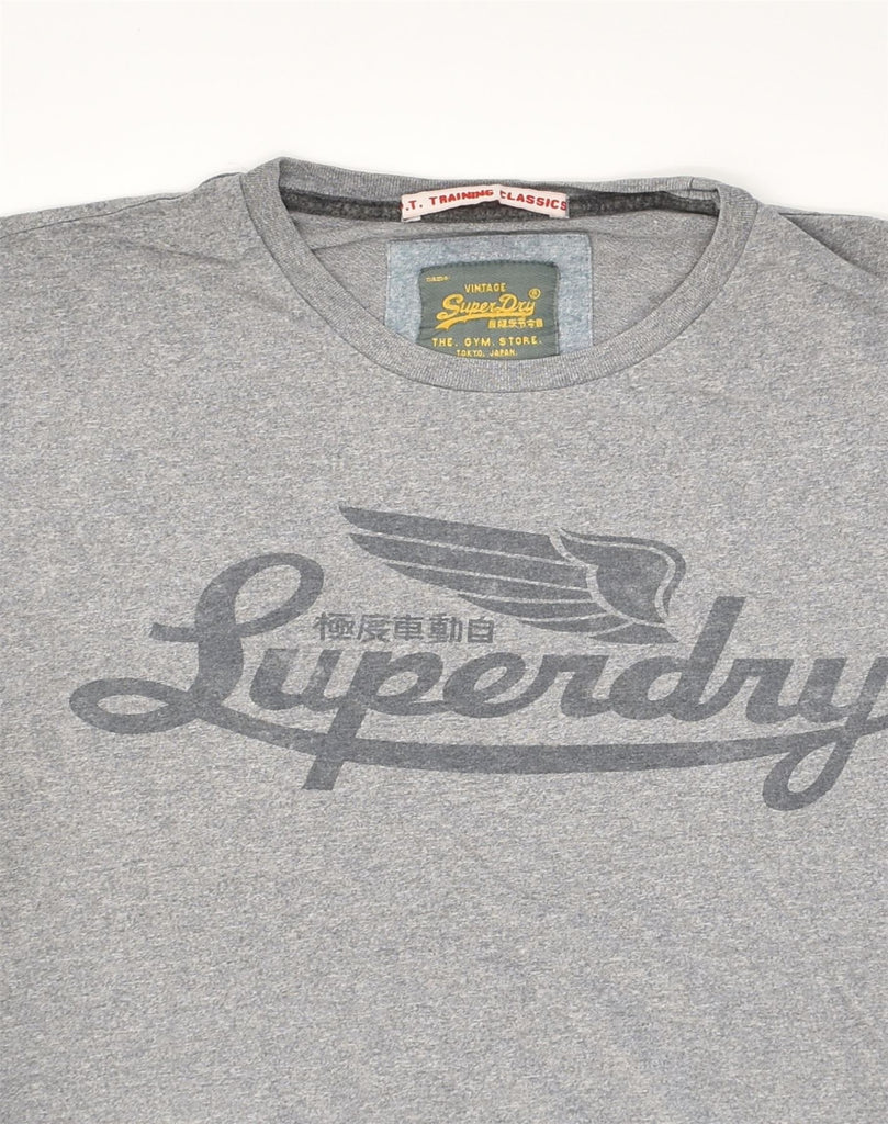 SUPERDRY Mens Graphic T-Shirt Top Small Grey Cotton | Vintage Superdry | Thrift | Second-Hand Superdry | Used Clothing | Messina Hembry 