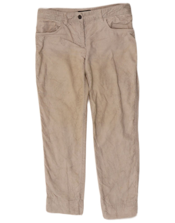 Dolce & Gabbana Womens Tapered Corduroy Trousers IT 42 Medium W28 L27 Beige