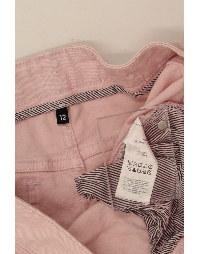 CREW CLOTHING Womens Straight Casual Trousers UK 12 Medium W32 L24 Pink Vintage Crew Clothing and Second-Hand Crew Clothing from Messina Hembry 