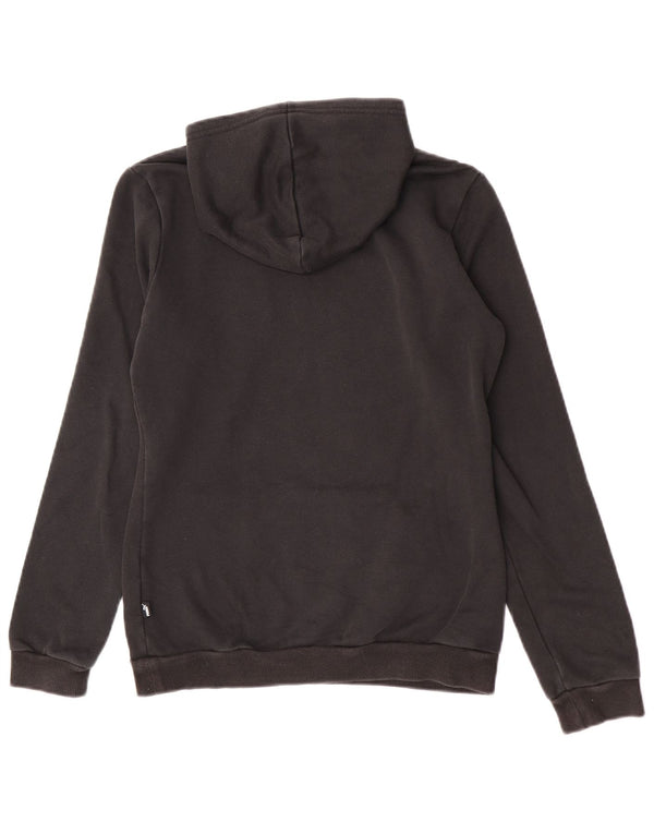 Puma Girls Graphic Hoodie Jumper 15-16 Years Black Cotton