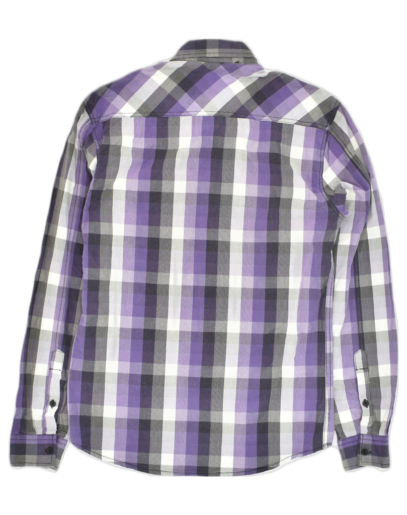 JACK & JONES Mens Shirt Small Purple Check Cotton | Vintage Jack & Jones | Thrift | Second-Hand Jack & Jones | Used Clothing | Messina Hembry 