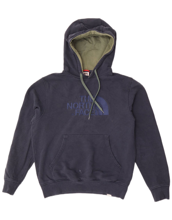 The North Face Mens Graphic Hoodie Jumper Small Navy Blue Cotton