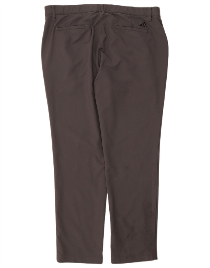 ADIDAS Mens Aeroready Slim Chino Trousers W36 L30 Grey Polyester
