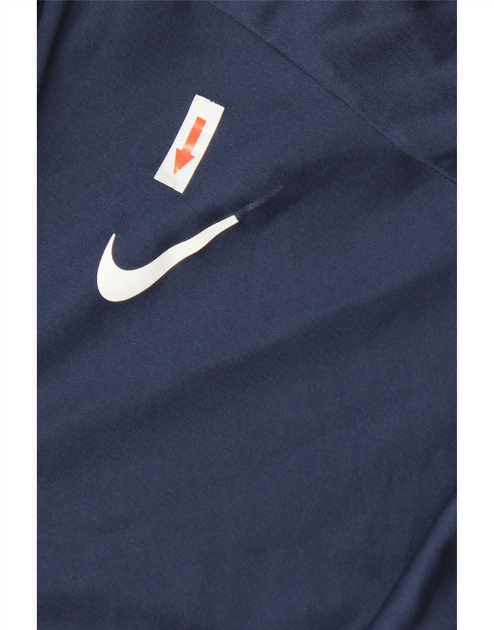 Nike Mens Dri Fit Top Long Sleeve Medium Navy Blue