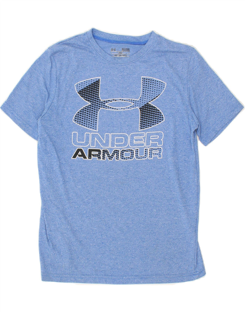 UNDER ARMOUR Boys Heat Gear Graphic T-Shirt Top 15-16 Years Blue | Vintage Under Armour | Thrift | Second-Hand Under Armour | Used Clothing | Messina Hembry 