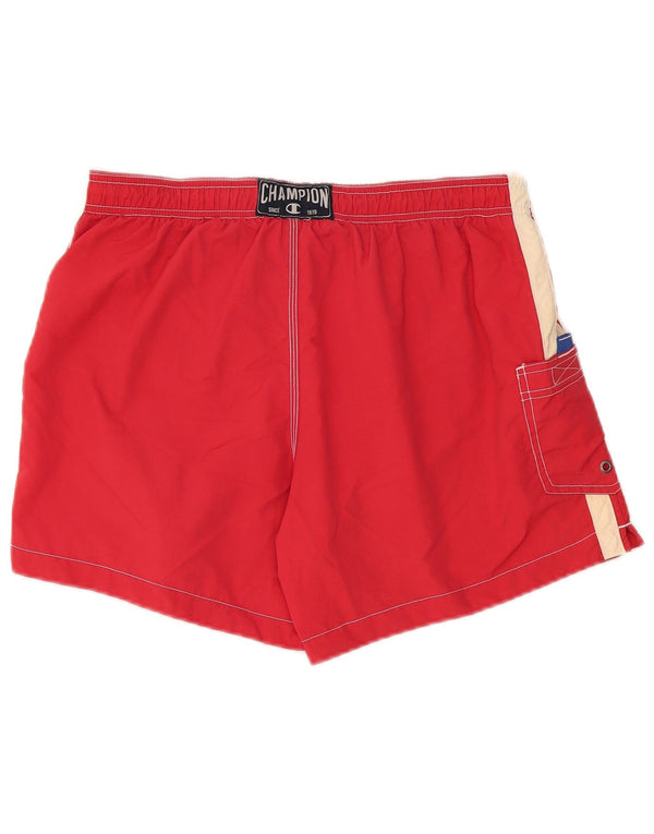 Champion Mens Swimming Shorts Large Red Polyester